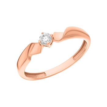 

Gold ring with diamonds sunlight sample 585