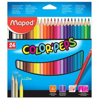 

(Box 1 pc) PENCIL MAPED COLOR PEPS 24 COLORS