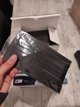 Mascarilla Médica Quirúrgica desechable para adultos, máscara no tejida con filtro, protectora de 3 capas, color negro