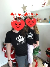 Ropa a juego de princesa corona para madre e hija, ropa a juego para mamá y niña, camiseta de algodón