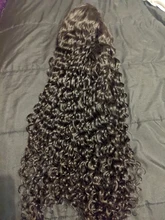 Pelucas de cabello humano peruano para mujeres negras, postizo de ondas profundas con cierre de encaje, 4x4