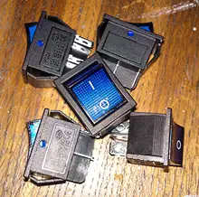 Power-Switch-I/O KCD4 with Latching Light-16a 250VAC 20a/125vac/Kcd4 5pcs 4-Pins