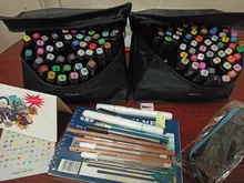 Touchfive-Conjunto de rotuladores de doble punta, set de 30/40/60/80/168 colores, rotuladores de alcohol para dibujo artístico y manga