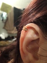 Modyle-pendientes de Clip en la oreja de cristal para mujer, pendientes no perforados en la nariz, aretes punk rock