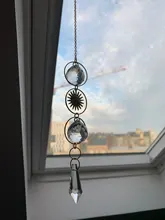 Atrapasueños solar geométrico, chapado en oro