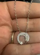 YIZIZAI de SilverPlating meteoro con colgante de Zircon cúbico Collar para mujer collar niñas suerte regalo de la joyería