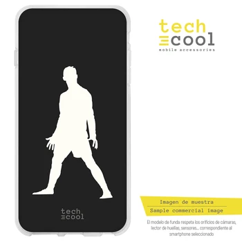 

FunnyTech®Stand case for Motorola Moto Silicone G7 Power L design design CR7 Ronaldo version Black