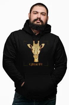 

Angemiel Wear Giraffe Black Male Hooded Sweatshirt