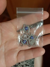 5 uds. Amuleto de ojo malvado pulsera de diamantes de imitación DIY cristal medallón de memoria viva accesorios pendientes COLLAR COLGANTE hallazgos