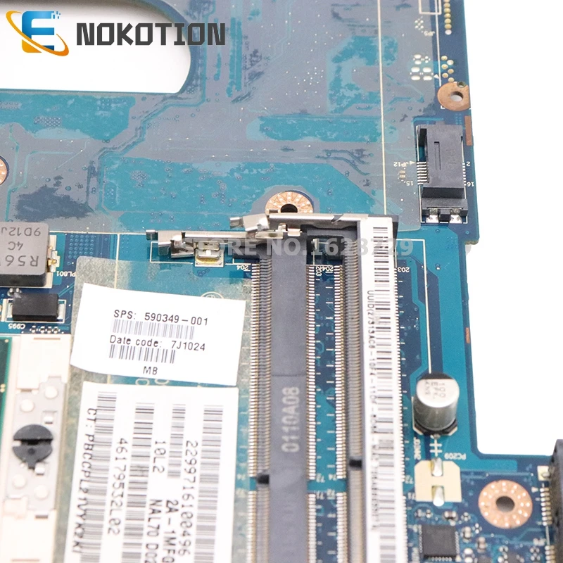 NOKOTION NAL70 LA-4107P 590349-001 для hp Pavilion DV4-2000 материнская плата для ноутбука HD4500 HM55 DDR3 Бесплатный процессор