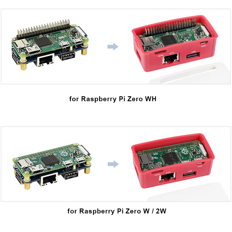 Raspberry Pi Zero 2 W Ethernet / USB HUB HAT (B) for Raspberry Pi Series 1 x RJ45 3 x USB 2.0 Interface for Raspberry Pi Zero — view 2
