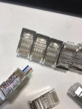 Modular-Plug Shielded Cat6-Connector 8p8c-Ends Gold-Plated Pass-Through Zoerax RJ45 3-Prong