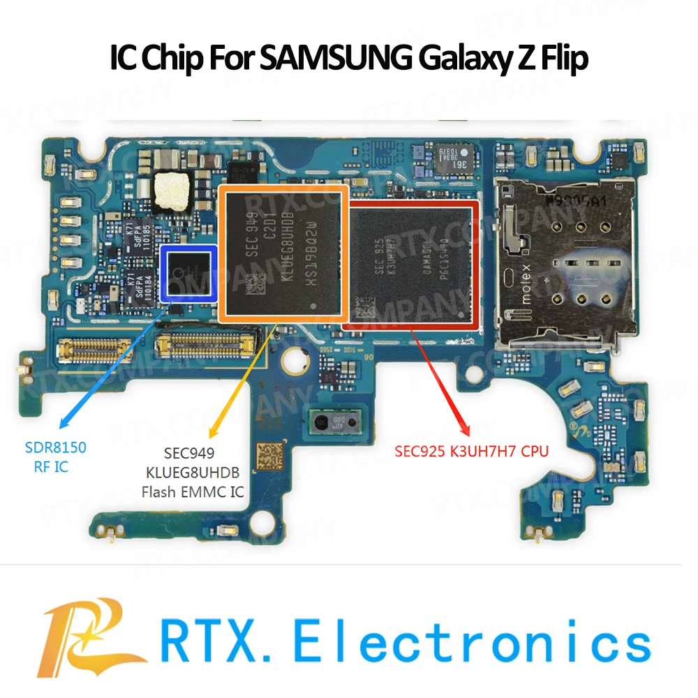 Оригинал для Samsung s20 5G Pro Ultra Flash KLUDG4UHDB B2D1 NAND IC 128G UFS 3 0 EMMC EMCP EUFS B201|Шлейфы мобильных