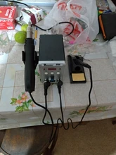 Estación de soldadura 2 en 1, 8586, 760W, 220V, pistola de aire caliente, soldadura de hierro SMD, BGA refundido, herramientas de reparación de soldadura