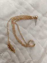 Uds.-Pendientes de Metal para mujer, joyería con personalidad, Clip para las orejas, Pendientes de borlas de hojas, regalo