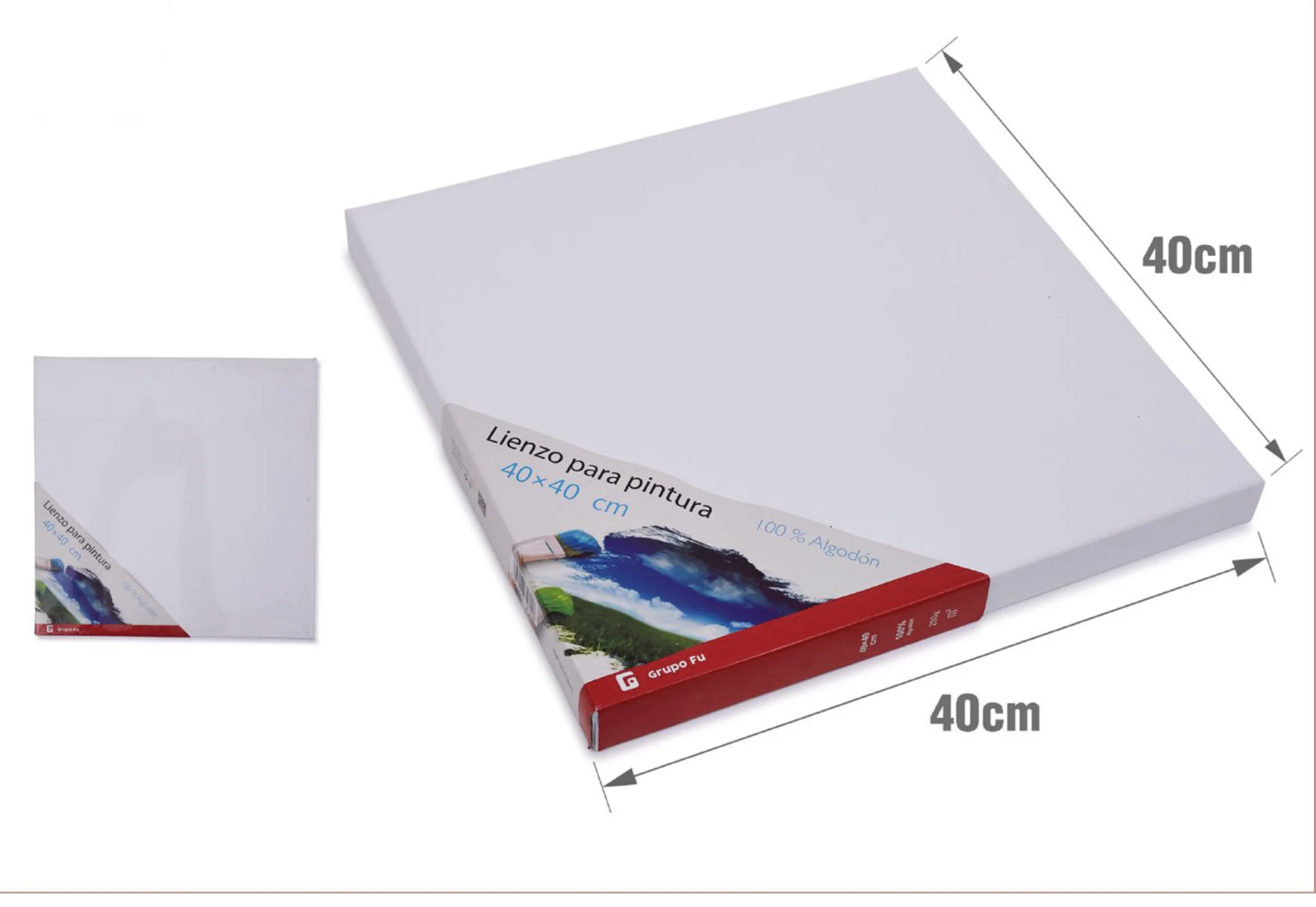 Lienzos para Pintar 40 cm de 100% algodón apto para óleo, acrílico y mixto, pre estirado, Blanco|Lienzos pinturas| - AliExpress