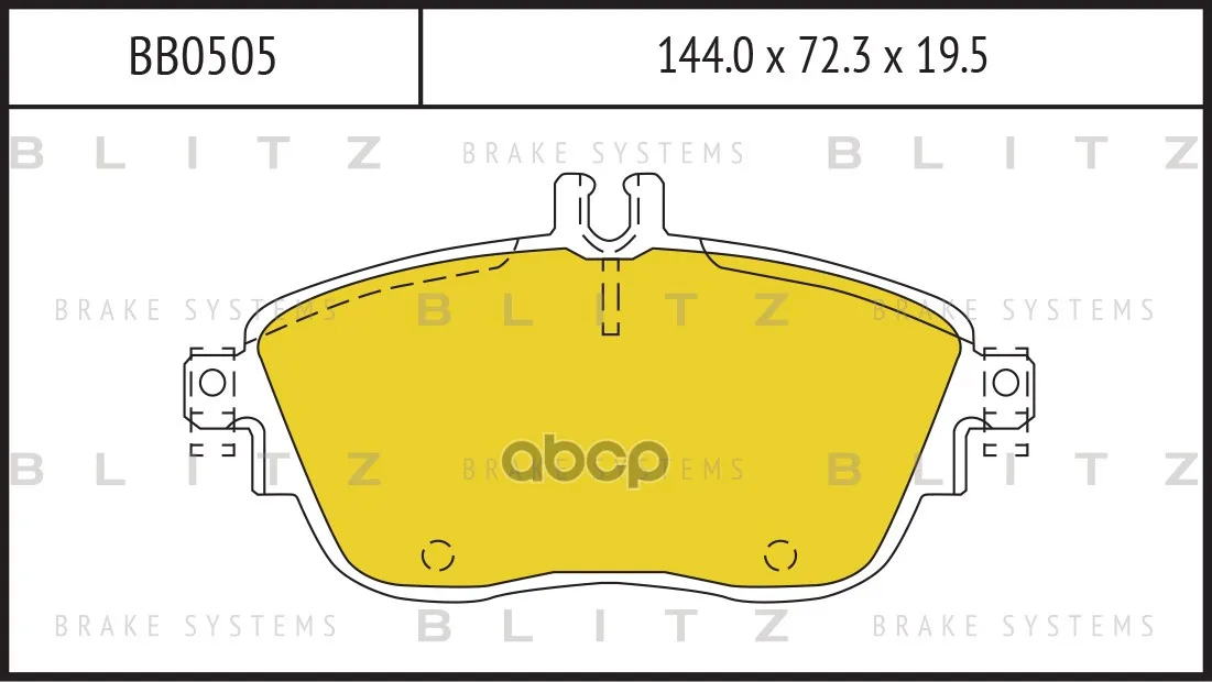 Колодки Тормозные Дисковые Blitz Bb0505 Blitz арт. BB0505