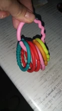 8 unids/set agarre de plástico bebé mordedor sonajeros de anillo de arco iris molares sonajero seguridad juguetes para los niños cama cuna cochecito colgando
