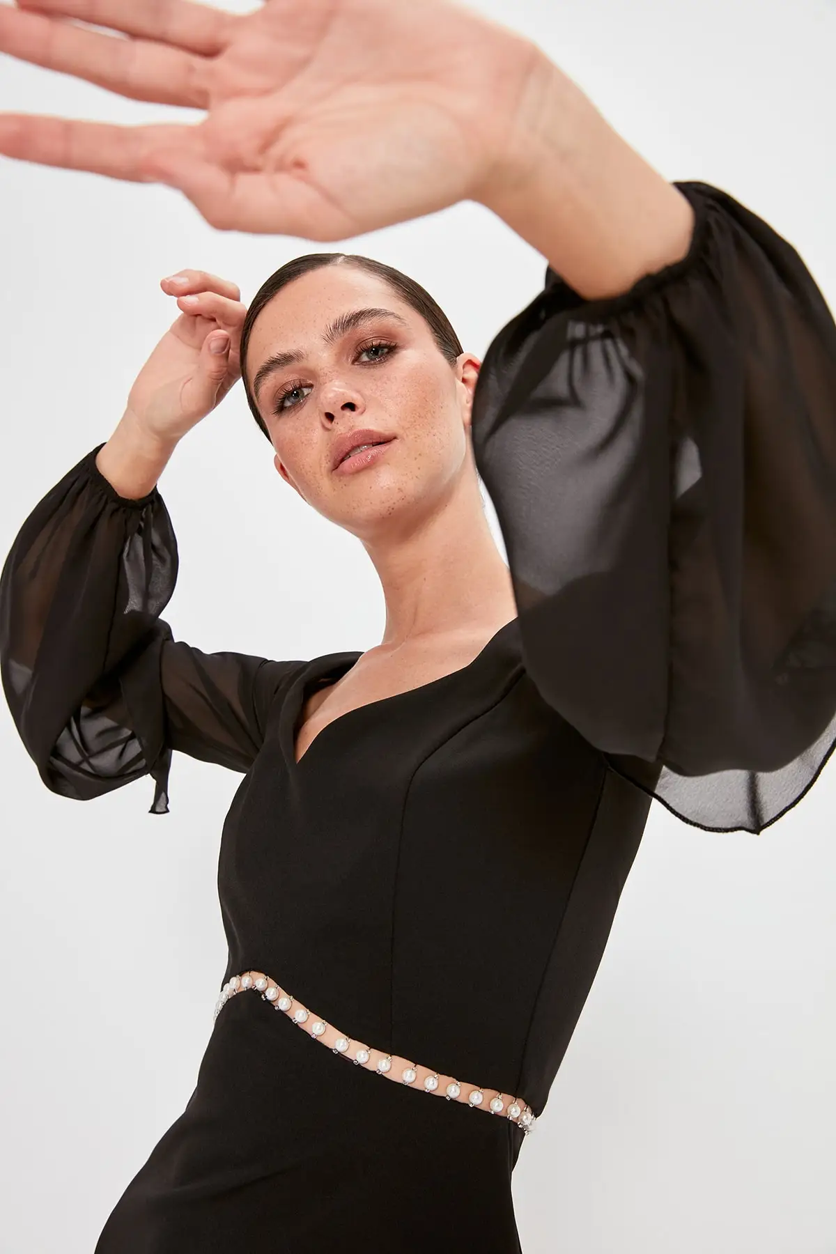 Trendyol Pearl Detailed Dress TPRAW20EL1418 | Женская одежда