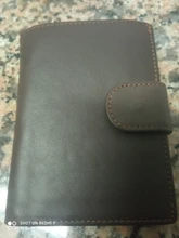 MISFITS-Cartera de cuero genuino de estilo vintage para hombre, billeteras masculinas de estilo vintage multifuncional de piel de vaca, portatarjetas para fotos