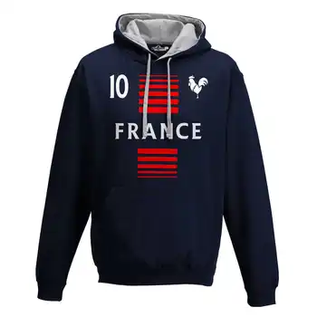 

Hood Sweatshirt Two-Color Men 'S National Sport France 10 Sports Football Europe Rooster 1 S