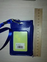 Card-Holder Cover Bank Rope-Lanyard Id-Badge-Case Clear PU with Office-Supplies