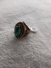 Kinel de lujo anillo para las mujeres aspecto Vintage AAA verde de cristal de la joyería de Boho de Color oro encanto étnico anillo de boda