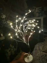 LED Night Light Mini Christmas Tree Copper Wire Garland Lamp For Home Kids Bedroom Decor