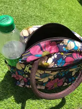 Aosbos-fiambrera de Picnic impermeable para mujer, bolsa de lona Oxford portátil, bolsas de almacenamiento de alimentos, fiambrera térmica con impresión