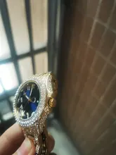 MISSFOX los hombres reloj de pulsera de diamantes más vendidos azul reloj impermeable de la marca de lujo de oro 18k Calendario de acero reloj Masculino