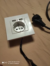 Indicator Panel Outlet Power-Socket Wall Gold Dual-Usb Black White 16A 5V Grey Gray EU