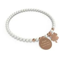 

Woman jewelry bracelet 10 Good Propositi Bon Bon casual cod. B5113RO/WT