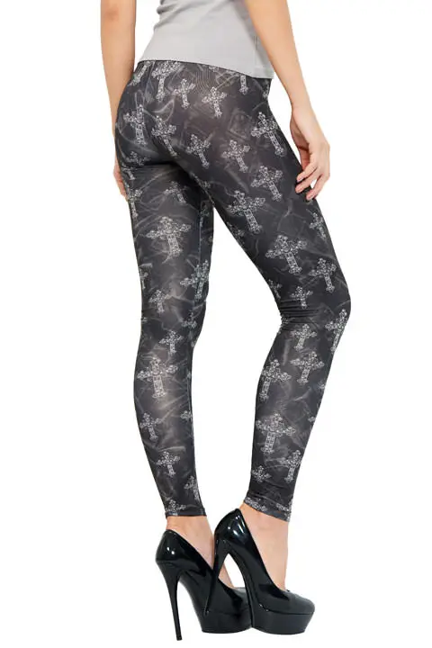 Black leggings with crosses Mondigo