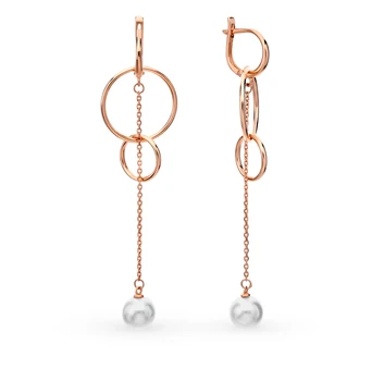 

Gold earrings with pearls sunlight sample 585