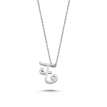 

KUTAYDAN-F-Letter Ghost Pendant 925 Sterling Silver