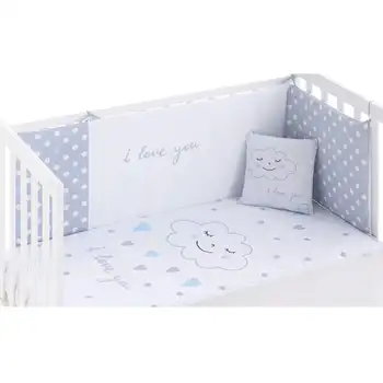 

Pekebaby Edredón desenfundable + Protector desenfundable 60/70/80 (43x185 cm) + Cojín ELEFANTINO