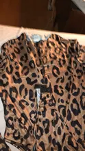 OMSJ Mujeres Nuevo leopardo Sexy impreso Skinny mono marrón cuello alto manga larga mono Clubwear Tops monos básicos para damas