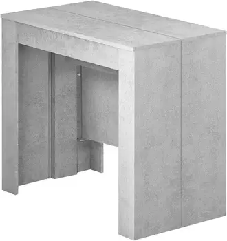 

Oslo Console Table Extendable Up TO 3 Meters 14 Places 78x51x90 cm color Gray Cement