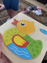 Rompecabezas 3D de madera Montessori para niños, juguete de rompecabezas de animales de dibujos animados, rompecabezas de madera para niños educativos bebé