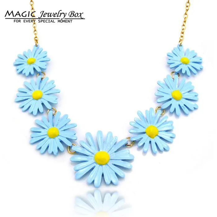 Модный летний Стиль Золотая цепь цветочное ожерелье s Collier женское роскошное Брендовое колье ожерелье ювелирные изделия ожерелья