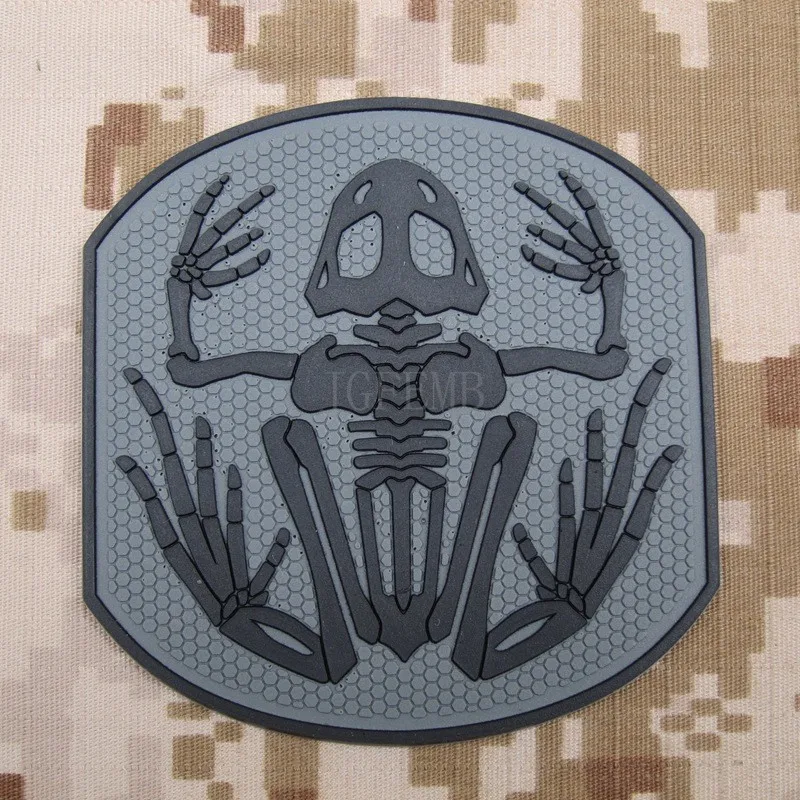 Серый DEVGRU NSWDG Sealteam Череп Скелет Лягушки Тактический военно морали 3D ПВХ патч PB1318