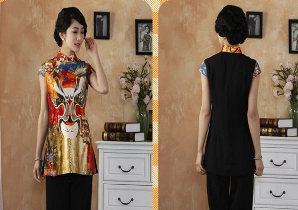 Китайский дамы традиционная Тан костюм хлопковая рубашка Топы цветок блузка с коротким рукавом Размеры s m l xl XXL, XXXL TT09