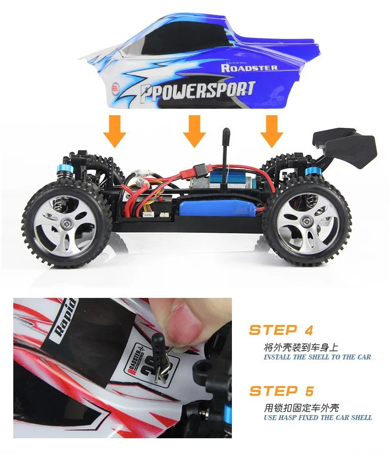 Wltoys 2,4 GHz 4WD RC гоночный автомобиль с дистанционным управлением электрическая игрушка viechle машина высокая скорость 45 км/ч Подарочные игрушки для мальчика