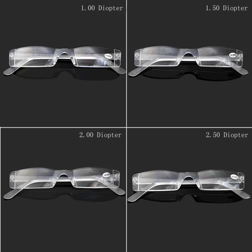 Очки прозрачные без оправы для чтения сумка-футляр для очков Пресбиопия 1.004.00 диоптрий