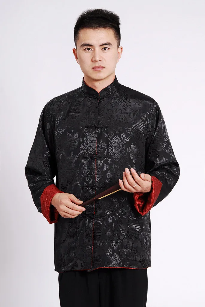Шанхай история с длинным рукавом Тан костюм Китайская традиционная одежда Двусторонняя одежда воротник-стойка китайская куртка двусторонняя