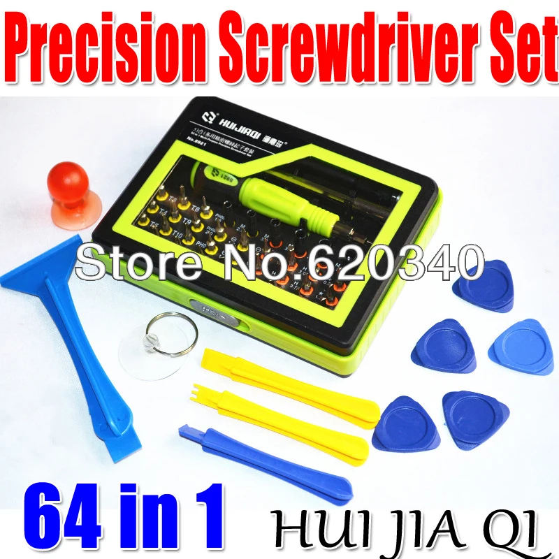 Бесплатная доставка Оптовая продажа 2013 Новый 64 in1 точность Многоцелевой Магнитный Отвёртки набор PC Тетрадь телефон iPhone4 Chaiji инструменты