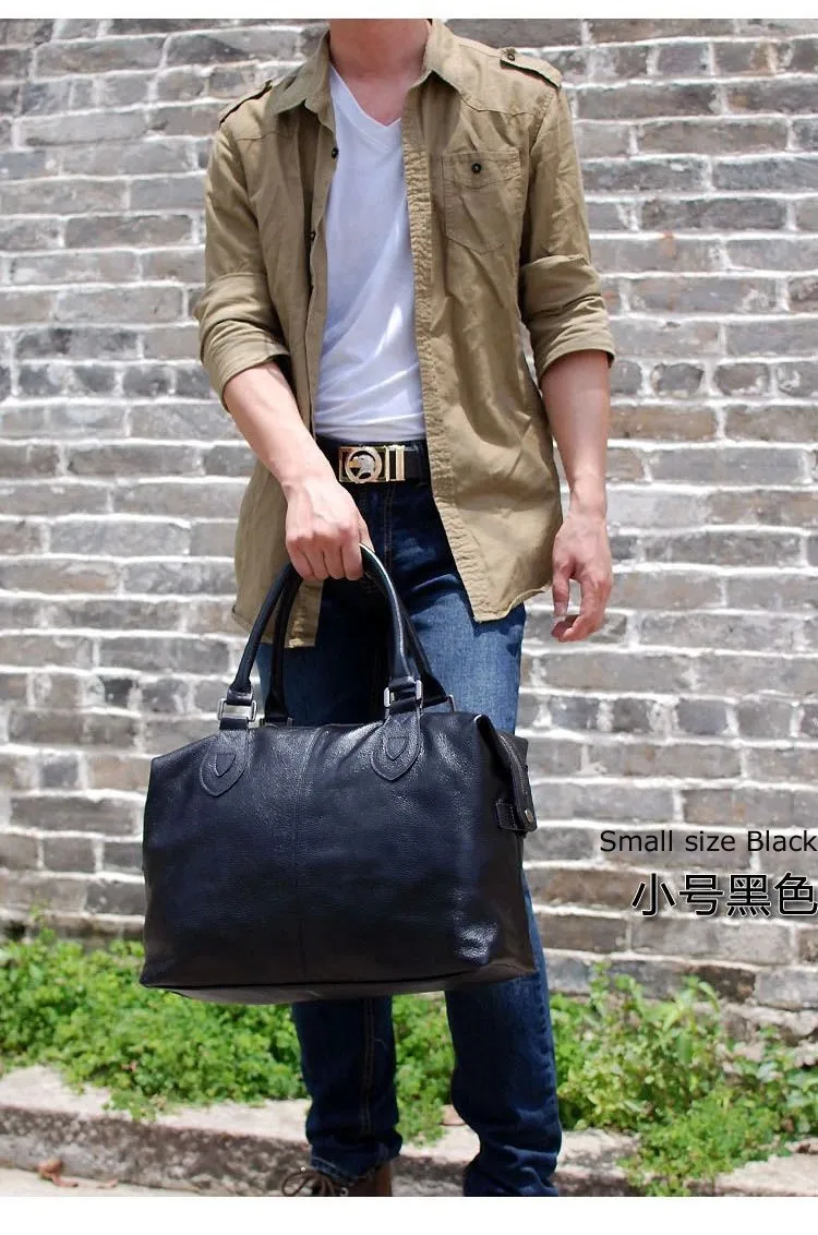 Черная/коричневая мужская дорожная сумка из натуральной воловьей кожи, мужская деловая сумка на плечо, сумка для багажа