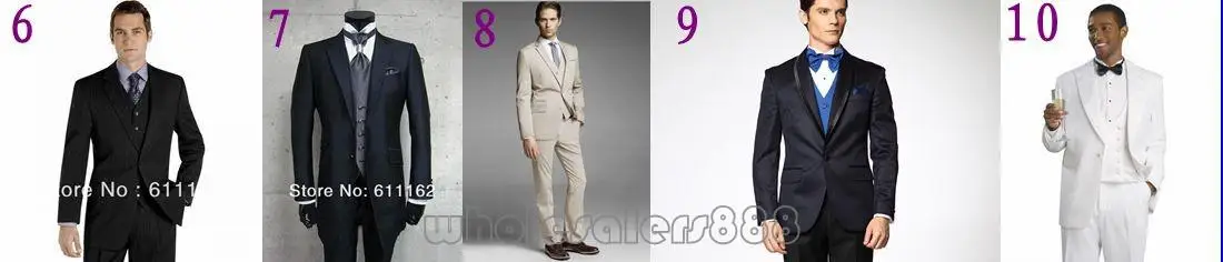 Новое поступление смокинг жениха One Button Groomsmen Пик нагрудные Свадебные/ужин Костюмы Best человек Жених(куртка+ Брюки для девочек+ галстук+ жилет) b387