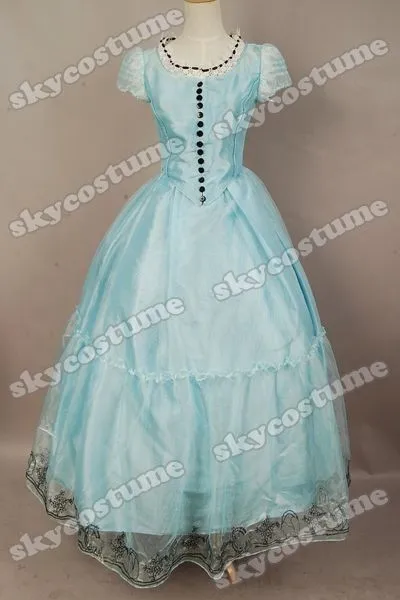 Tim Alice In Wonderland Алиса Косплей Костюм синее платье Вечерние Клубные костюмы на Хэллоуин Canrival полный комплект