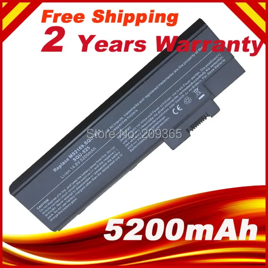 5200 мАч аккумулятор для ноутбука ACER Aspire 1410 1415 1640 1650 1680 1685 1690 1695 3000 5000, травелмате 2300 4000 4060 4100 4500